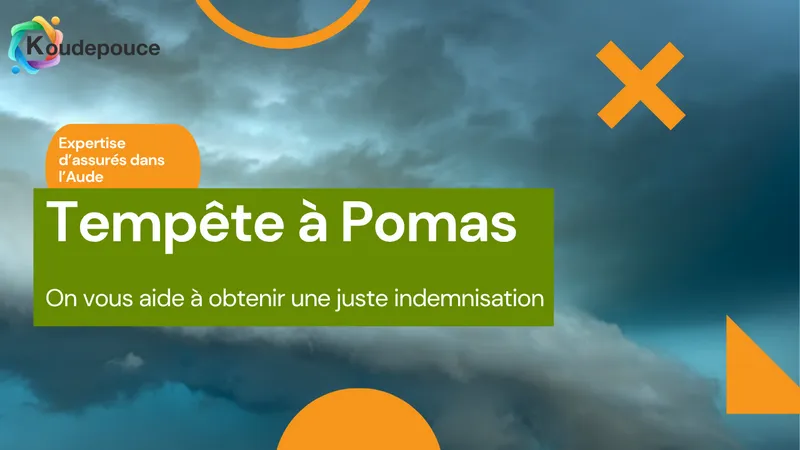 Toiture arrachée d'une maison à Pomas dans l'Aude après la tornade du 24 août 2026